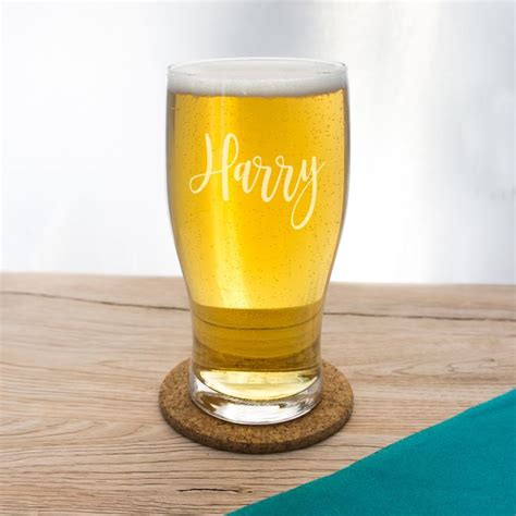 Beer Glass Personalised With Name Engraved Pint Glasses With Etsy Uk