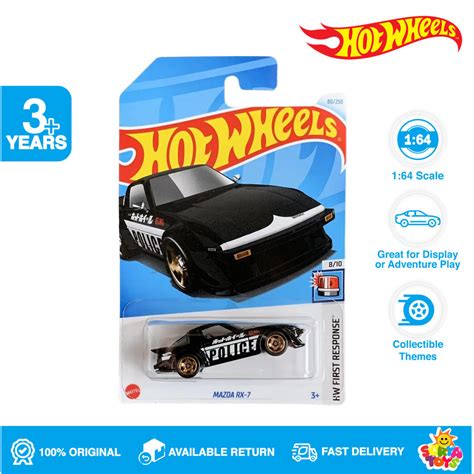 HOT WHEELS MAZDA 風火輪馬自達 Rx 7 黑色批次 M L 2024 蝦皮購物