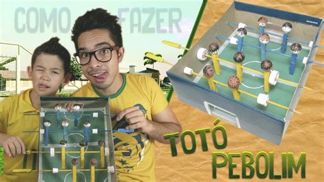 Como fazer Totó Pebolim de caixa de sapato Aprenda Edu YouTube