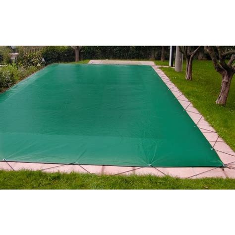 Telo Per Copertura Piscina Invernale Doppio Strato 240 Gr M Occhielli