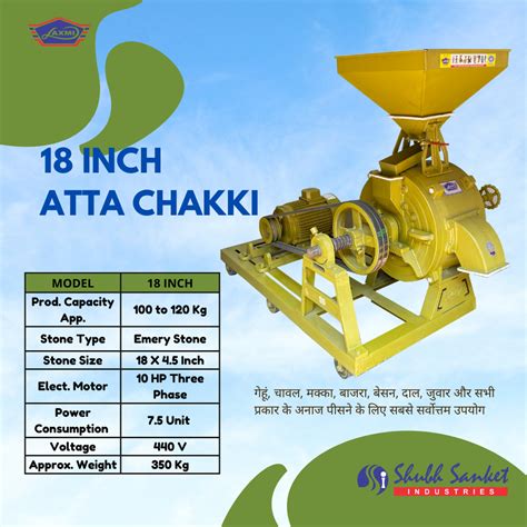 Operation Mode Semi Automatic 18 Inch Atta Chakki Machine Commercial 10 Hp Atta Chakki Machine