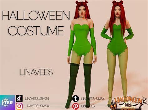 The Sims Resource Ivy Halloween Costume In Sims Dresses