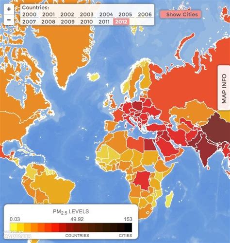 An Interactive Air-Pollution Map | Pollution, Air pollution, Map