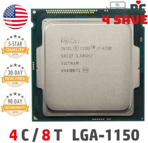 Intel 4th Gen Core I7 4790 Sr1qf 360ghz Turbo 400ghz 8m 4 Core Lga