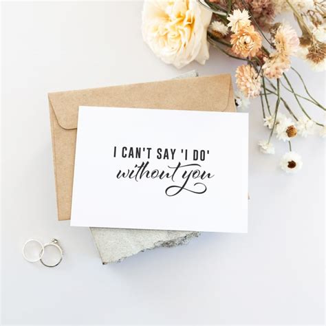 I Can T Say I Do Without You Card Bridesmaid Proposal Card Be My