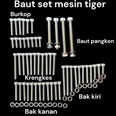 MESIN Bolt L Bolt A270 TIGER Engine SET Of Right And Left Crankcase