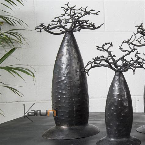 Arbre à Bijoux design Baobab 40 45 cm métal recyclé Madagascar