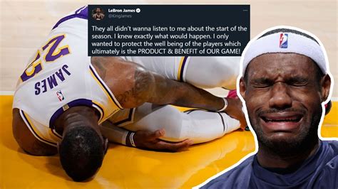 Drama Queen Lebron James Tries To Use Nba Injuries To Excuse His