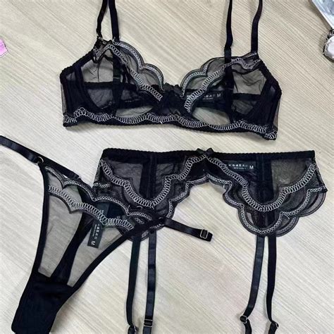 Hhh Sexy Lace Lingerie Ultra Thin See Through Big Chest Show Sexy