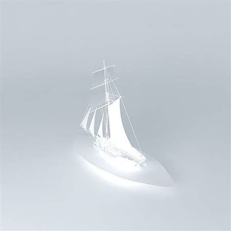 Low Poly Sloop Sailing Ship D Model Cgtrader