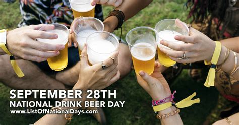 National Drink Beer Day List Of National Days