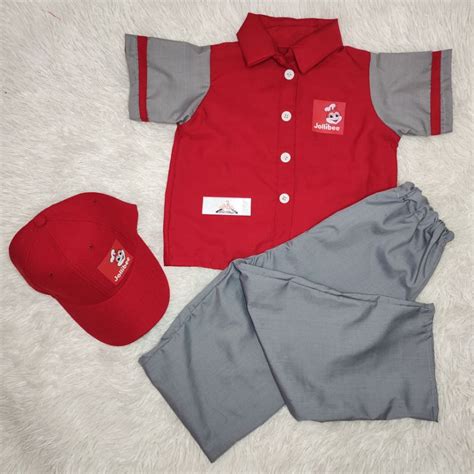 Jollibee Crew Uniform Inspired For Girl And Boy Kids Shopee Philippines