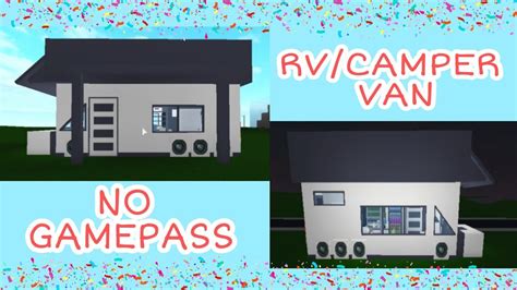 Built A Rvcamper Van Without Gamepass In Bloxburg Roblox Youtube