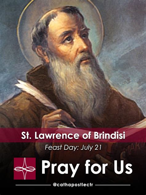 St. Lawrence of Brindisi — Catholic Apostolate Center Feast Days