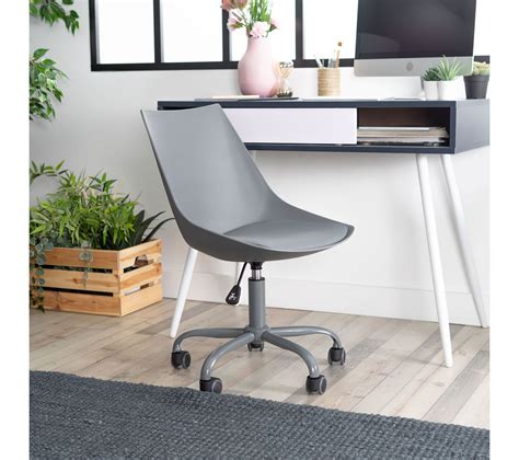 Chaise De Bureau Scandinave Gris Pivotant R Glable Hauteur D Assise