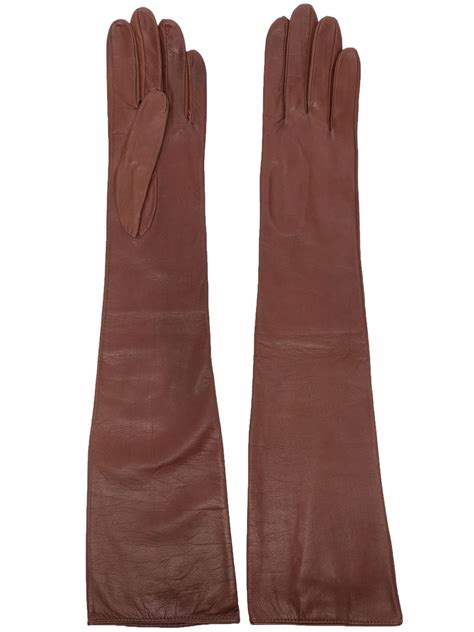 Manokhi Elbow Length Leather Gloves Farfetch