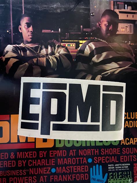 Prominent East Coast Hip Hop Duo Epmd Vinyl Decal Etsy