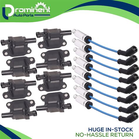 For Tahoe Chevy Gmc 4 8l Silverado 1500 Square Ignition Coils W Spark Plug Wire Ebay