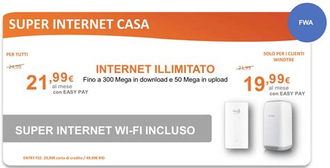 Super Internet Casa Windtre Fwa Con Nuovo Prezzo Mensile