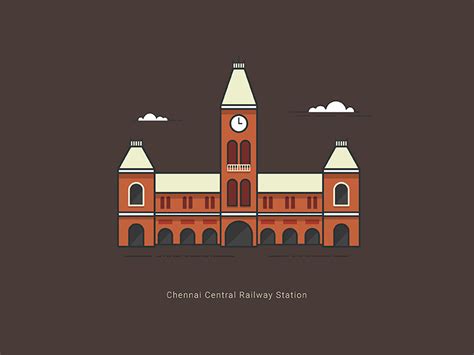 Chennai Central Railway Station by Sailesh Gunasekaran on Dribbble