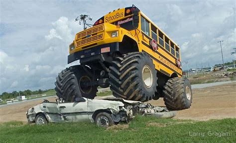 Tanner loves school busses and monster trucks - here's the best of both ...