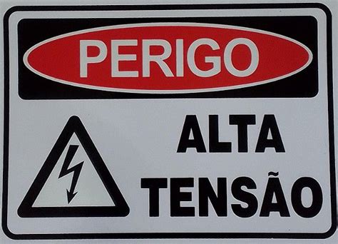 Placa Indicativa De Perigo Alta Tens O Jp Extintores