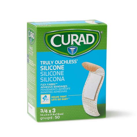 Amazon CURAD Truly Ouchless Silicone Adhesive Bandages Fabric