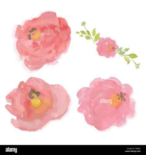 Watercolor Pastel Roses Stock Photo - Alamy