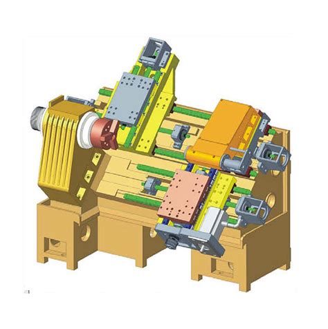 45°slender Shaft Type Upper And Lower Turret Composite Turning Centre