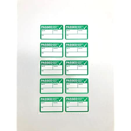 1000x PAT Test Labels Passed With 200x Free Failed Labels Amazon Co