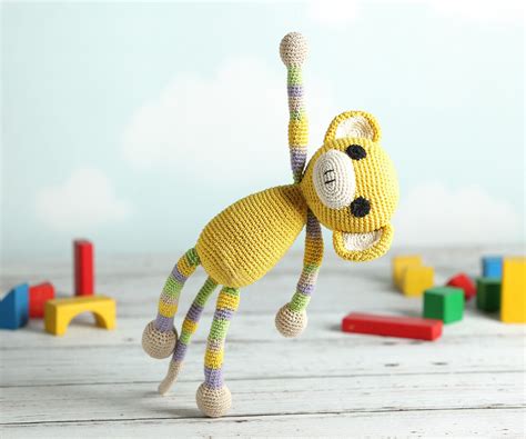 Funny Yellow Baby Monkey Toy Amigurumi Filled With Etsy