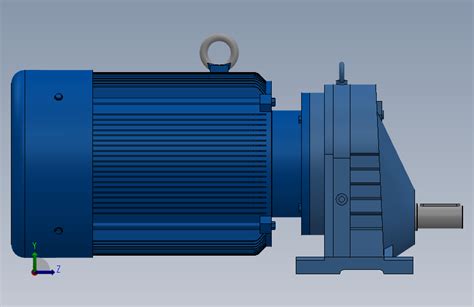 Rx87底脚轴伸式安装斜齿轮减速机rx87 Y11 4p 160m M1 0°solidworks 2018模型图纸下载 懒石网