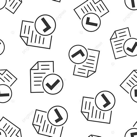 Flatstyle Approved Document Icon On White Background With Checkmark