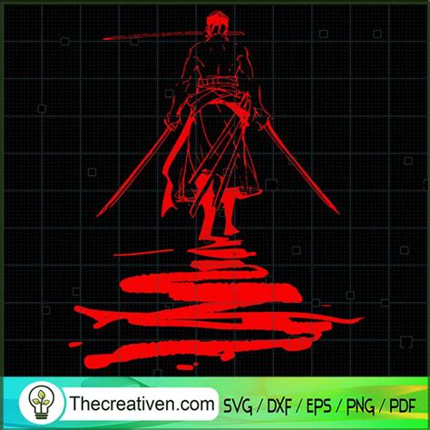 An Image Of A Man With Two Swords In His Hand And Blood On The Ground