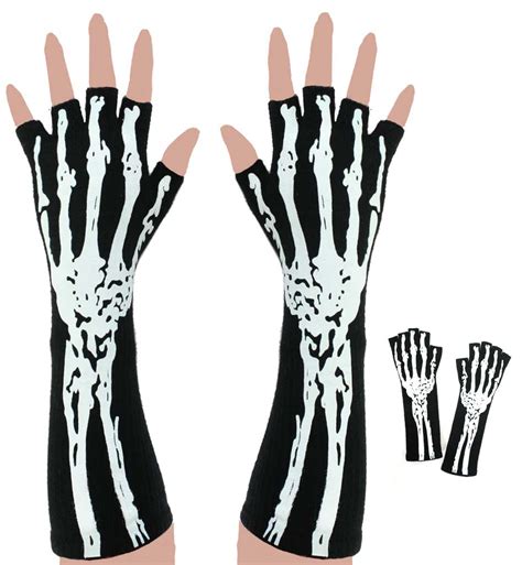 Halloween Handschuhe Skelett Ohne Finger Halloween Party Karneval