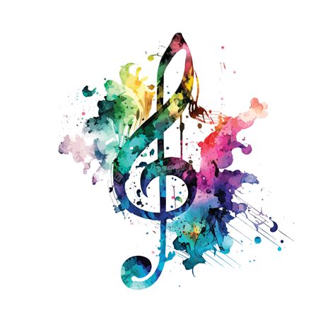 Watercolor Music Note Vector Art At Vecteezy