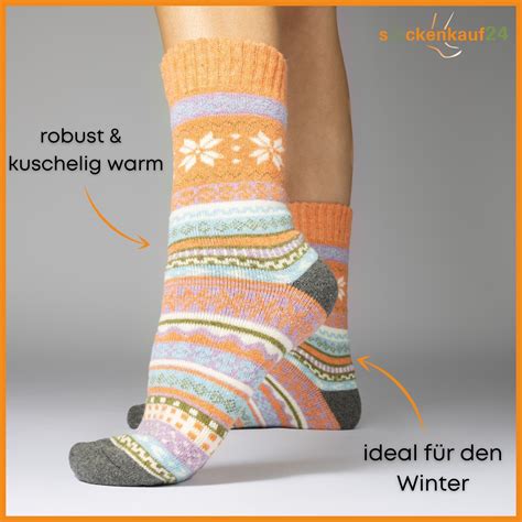 Paar Wollsocken Damen Herren Wintersocken Warme Thermosocken Ebay