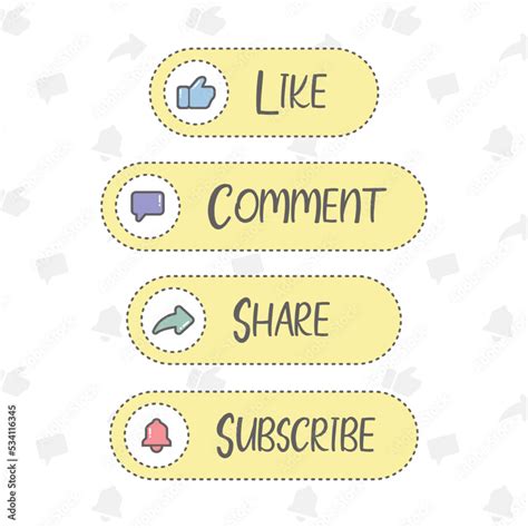 Fun Subscribe button icon in Aesthetic style Stock Vector | Adobe Stock