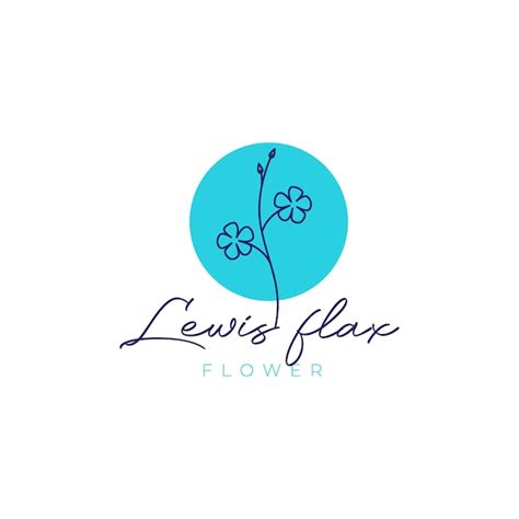 Cr Ation De Logo Fleur De Lin Lewis Vecteur Premium