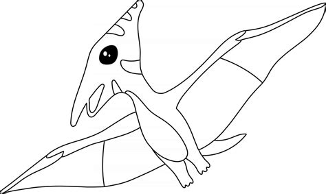 Pterod Ctilo Para Colorear Para Ni Os Ideal Para Principiantes Libro