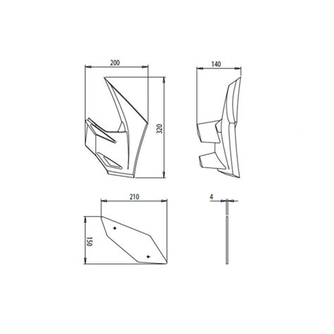 Ailerons Downforce Naked Puig Pour Kawasaki Z Et Tech Roo