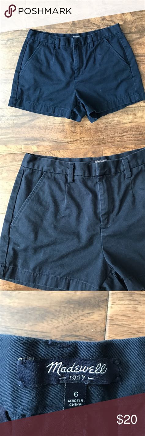 Madewell Navy Blue Tailored Shorts 6 100 Cotton No Stains Or Tears