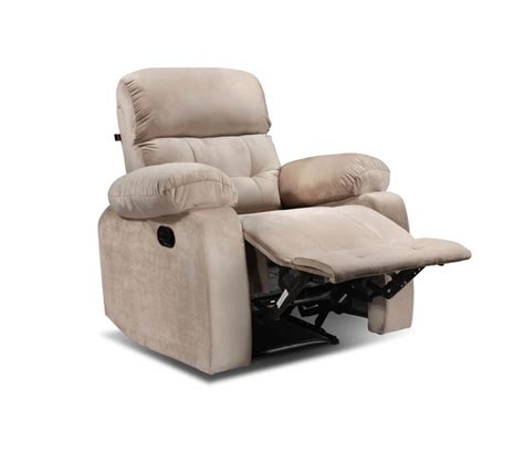 Buy Vivian Fabric 1 Seater Manual Recliner Chair Beige Online In