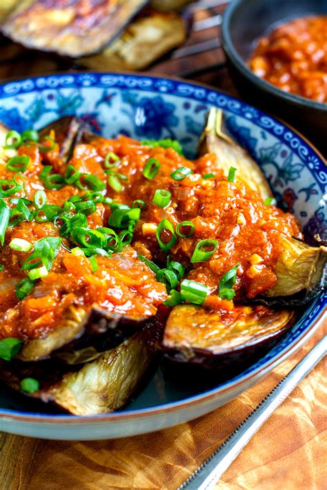 Tomato Miso Roasted Eggplant Vegan Low Carb Gluten Free