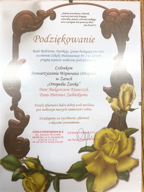 105 Szwzp Sp Zoz Podziękowania Od Pacjentów