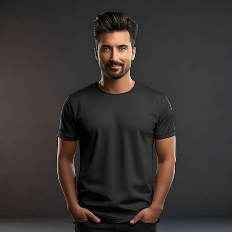 Premium Photo Half Sleeve Round Neck Tshirt Mockup Ai Generated Image