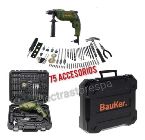 Taladro Percutor Bauker W Accesorios Envio Gratis Cuotas Sin