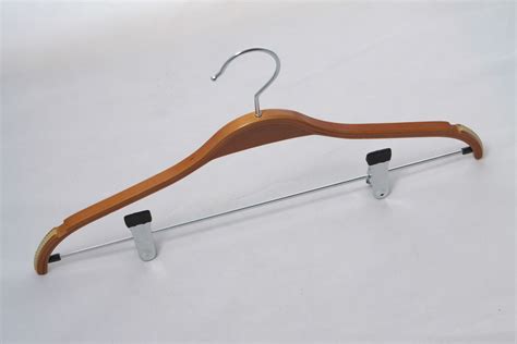 Natural wooden bottom clip hangers for skirts made of laminated wood ...