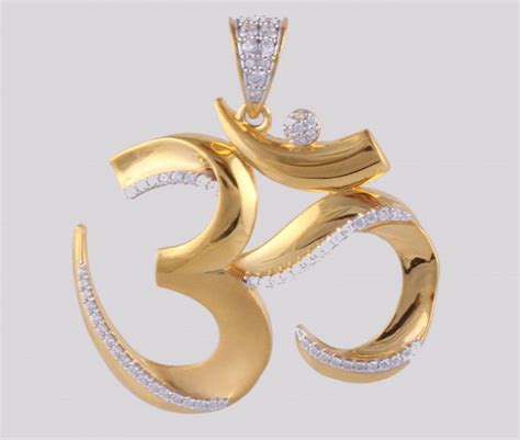 Om Gold Pendant Designs For Men Dhanalakshmi Jewellers