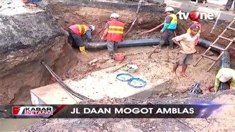 Perbaikan Sinkhole Akibat Kebocoran Pipa Di Jl Daan Mogot